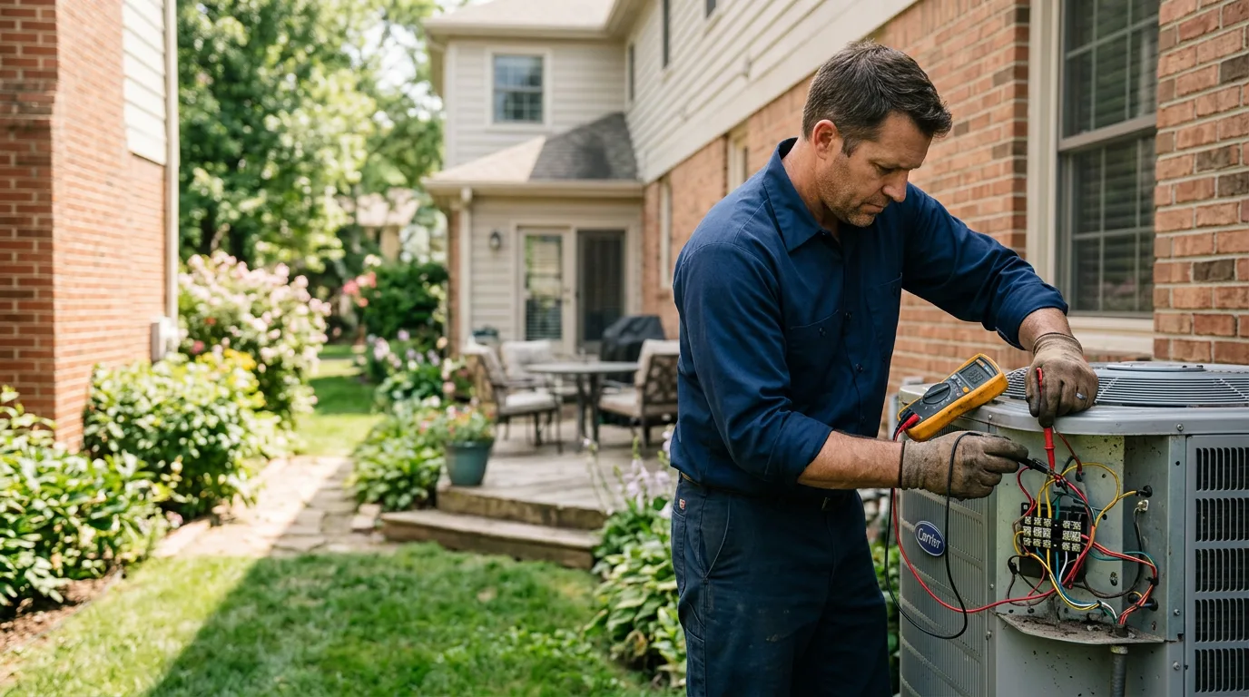 HVAC technician working near Webster, MA